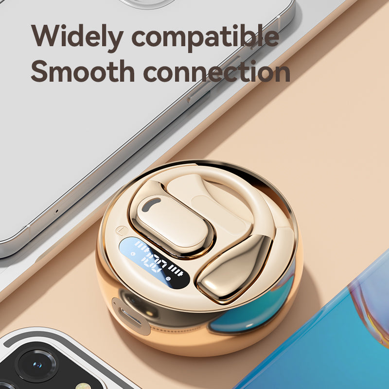 Fall Open - Ear Weireless Earphone, Lightweight Earphone With Charging Case, Noice Cancelling Bluetooth - CompatibleStereo Earbuds For Sports, Gaming, Calling, Busines