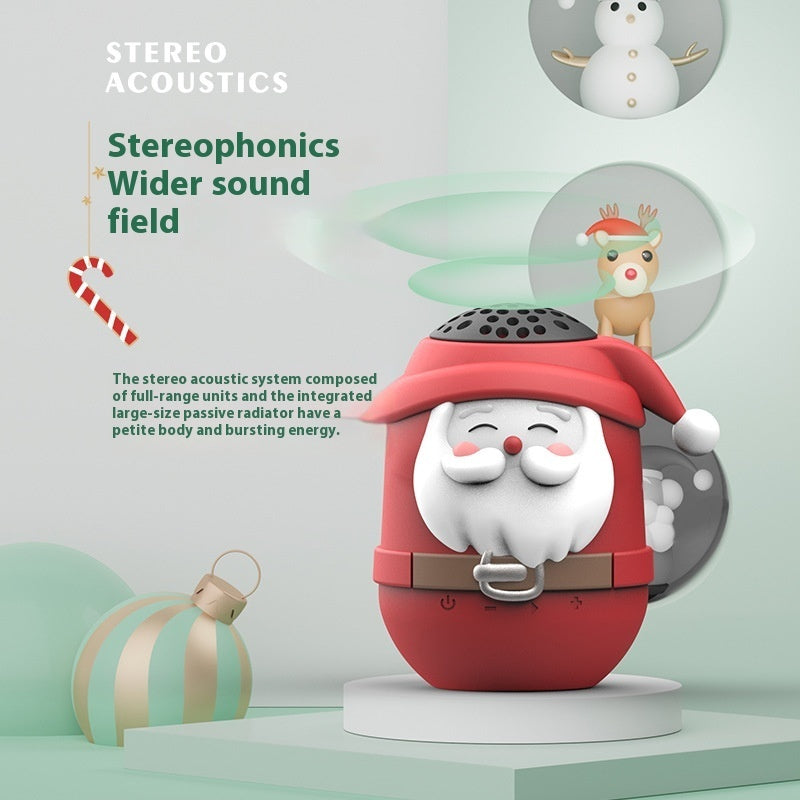 Cute Mini Portable Cartoon Santa Claus Bluetooth Stereo