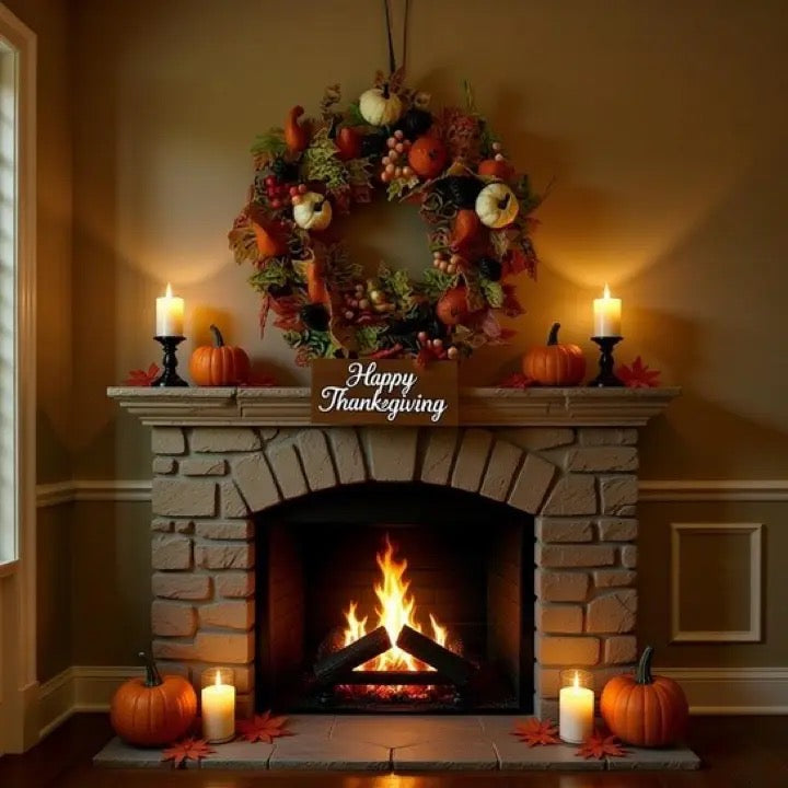 Pumpkin Berry Door Hanging Harvest Festival Vine Circle Thanksgiving Wreath