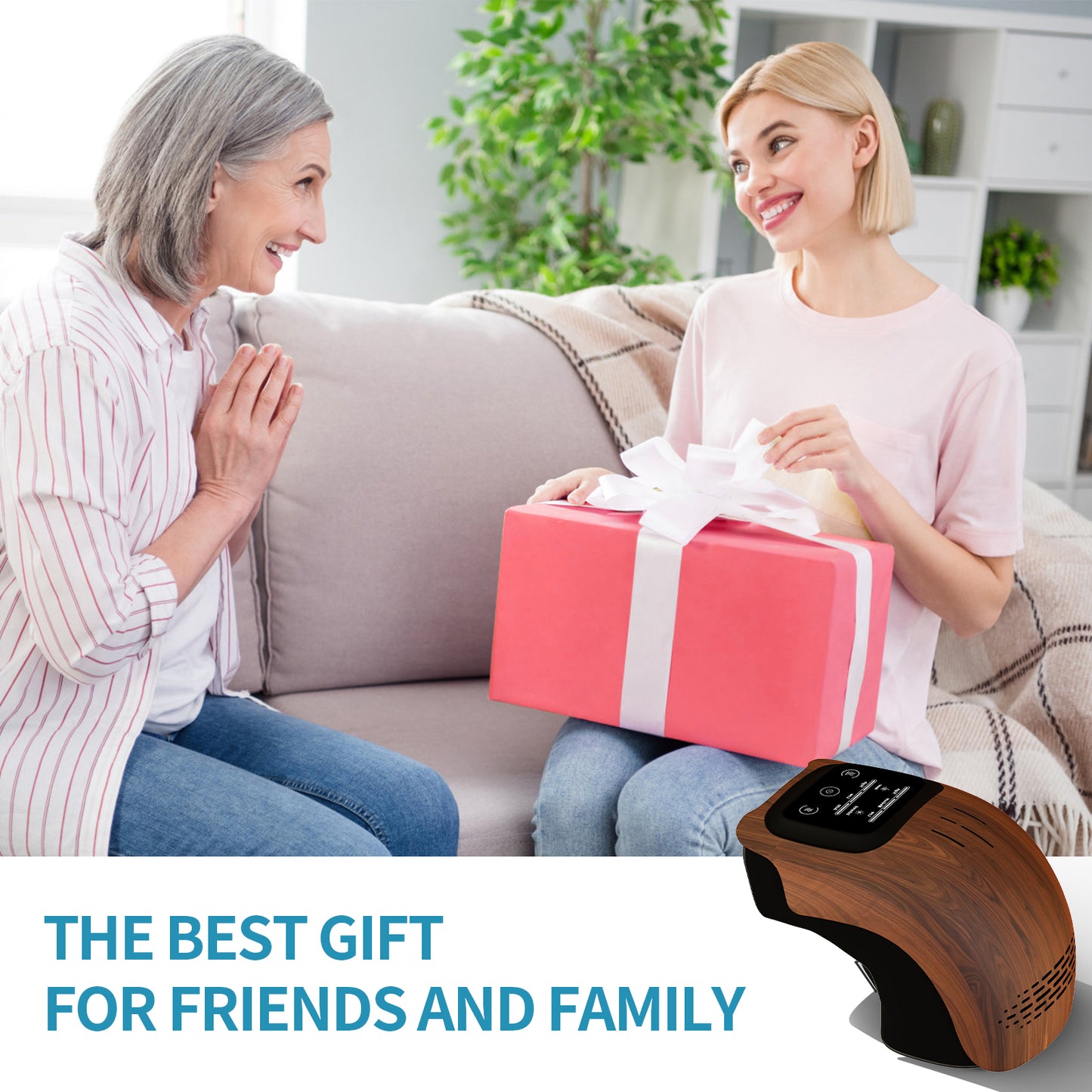 Electric Knee Massager - Rechargeable Heating & Kneading Therapy Device